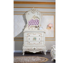 Комод с зеркалом в спальню Шанель (крем)