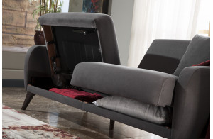 Трехместный Диван-кровать Flexy Флекси (темно-серый) Трехместный Диван-кровать Flexy Флекси (темно-серый)