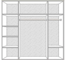 Четырехстворчатый шкаф для одежды Катя (беж)